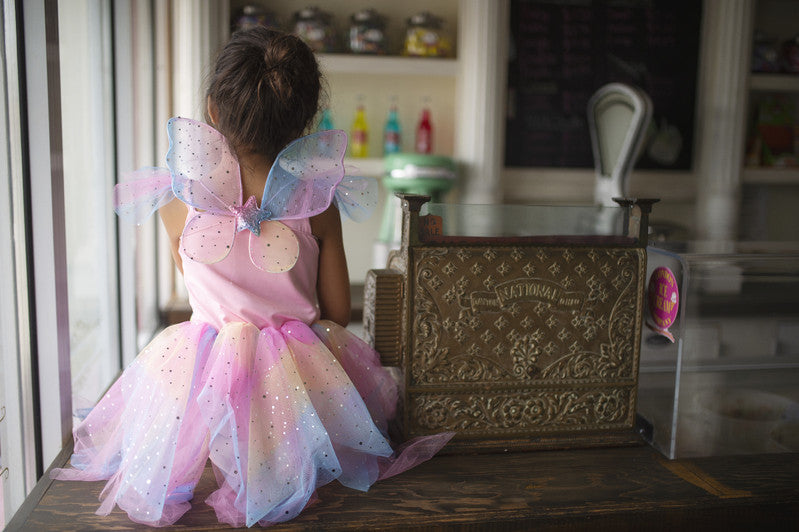 Great Pretenders - Rainbow Fairy Dress with Wings
