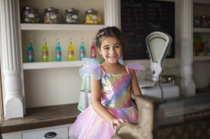 Great Pretenders - Rainbow Fairy Dress with Wings
