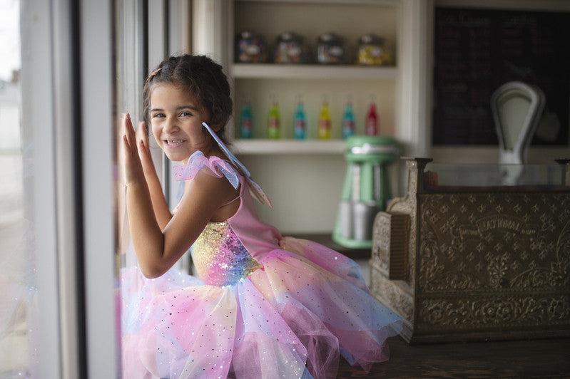 Great Pretenders - Rainbow Fairy Dress with Wings