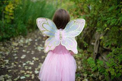 Great Pretenders - Gold Sequins Butterfly Dress & Wings (size 5-7)