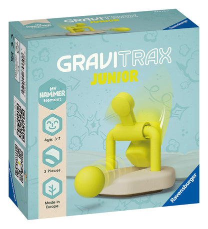 GraviTrax Junior Element Hammer expansion set with interactive swinging marble run component