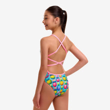 Funkita Girls Punchy Bunch Strapped In One Piece Swimsuit with chlorine-resistant ECO C-INFINITY fabric