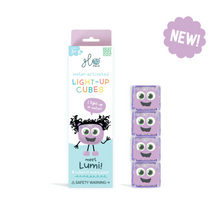 Glo Pals Cube Lumi purple water activated light-up sensory cubes for bath and sensory play