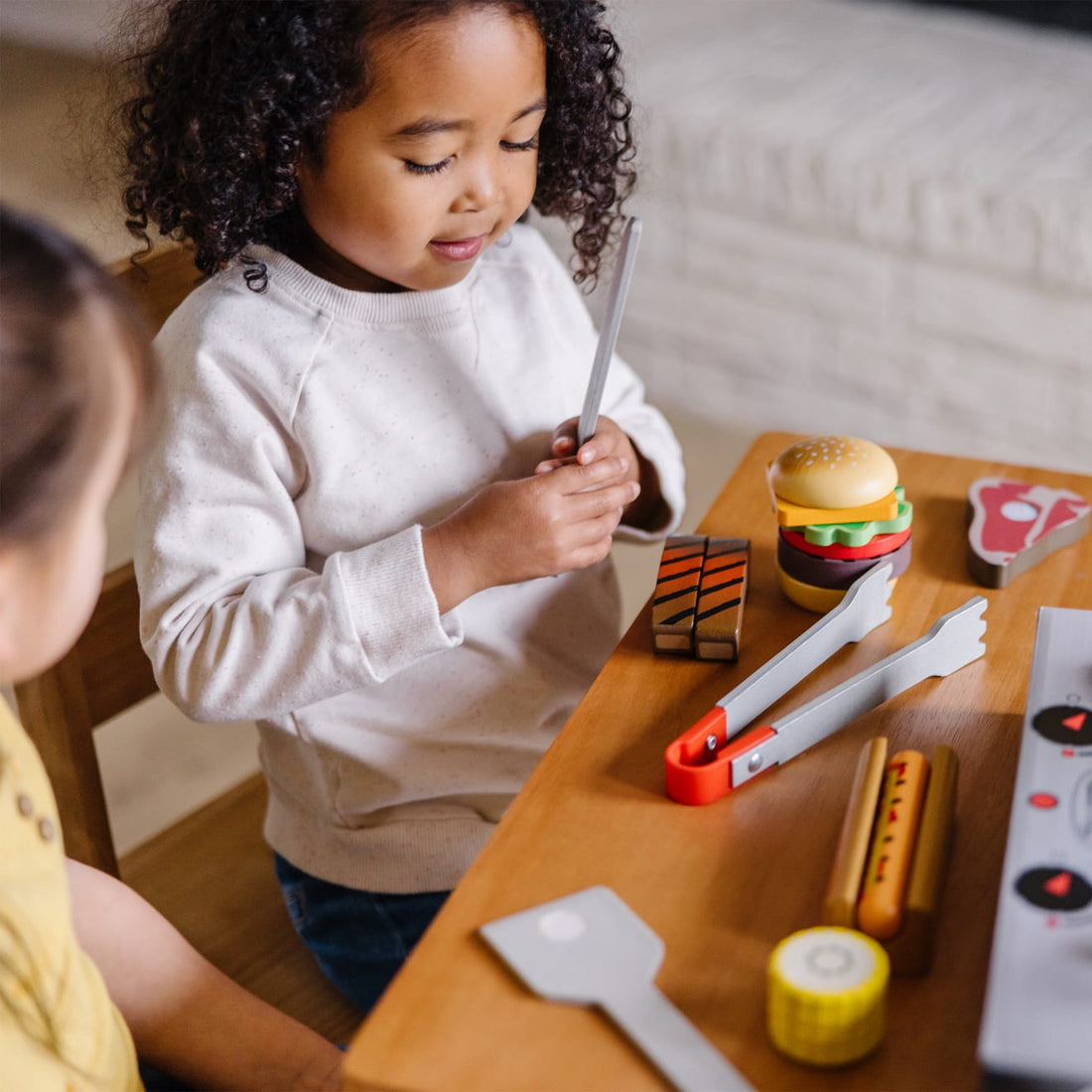 Melissa & Doug - Wooden Grill & Serve BBQ Set