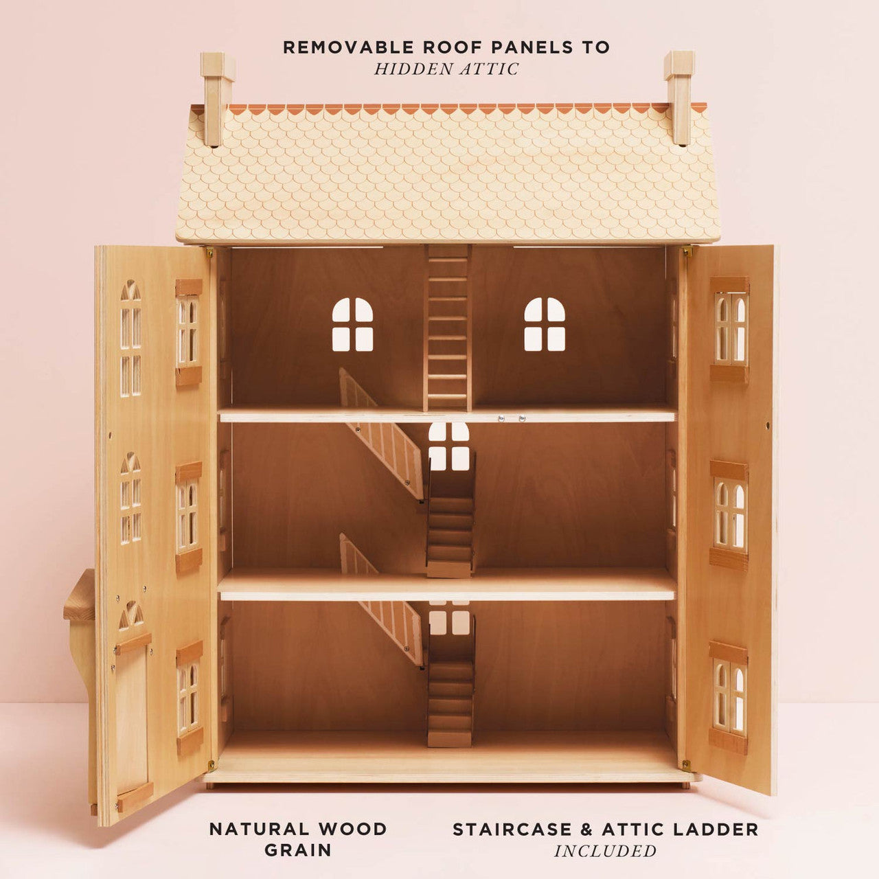 Le Toy Van Doll's House - Natural Wood Doll's House