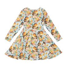 Puppy Love Long Sleeve Waisted Dress - Teen