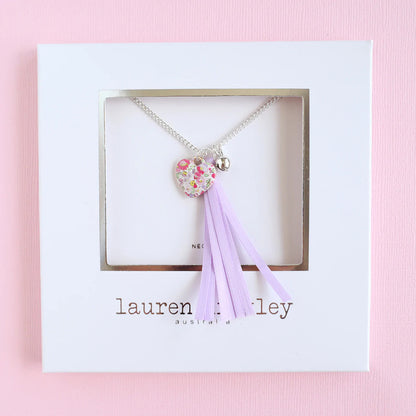 Petit Fleur Heart Necklace