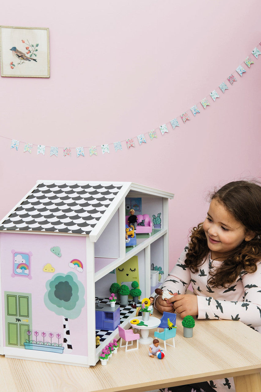 Lundby Doll's House - Creative Sticker Sheet - Curtains and Flowers
