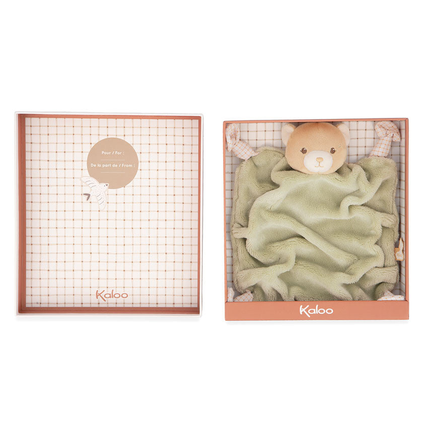 Kaloo - Signature Plume Doudou Bear Green