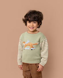 Fox & Finch - Nevada Skating Fox Knitted Jumper (sizes 3-5)