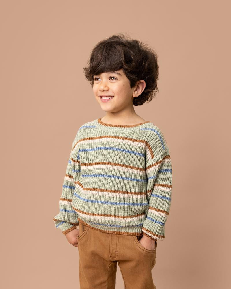 Fox & Finch - Bug Stripe Knitted Jumper (sizes 3-7)