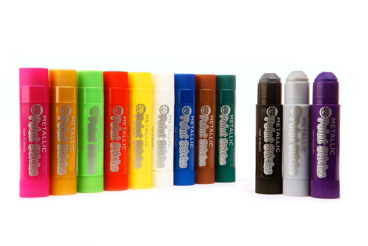 Little Brian Paint Sticks - Metallic 12 pk