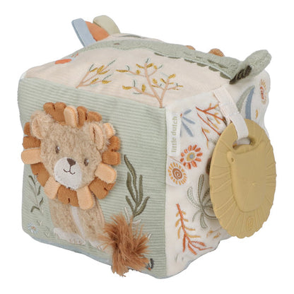 Little Dutch Safari Friends Soft Activity Cube - Safari Friends baby toy