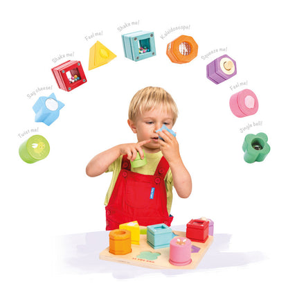 Le Toy Van - Petilou Rainbow Sensory Shape Sorter - 10 Pieces