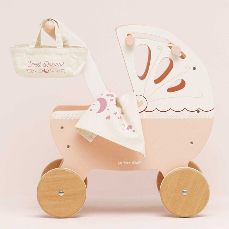 Le Toy Van - Retro Wooden Doll Pram