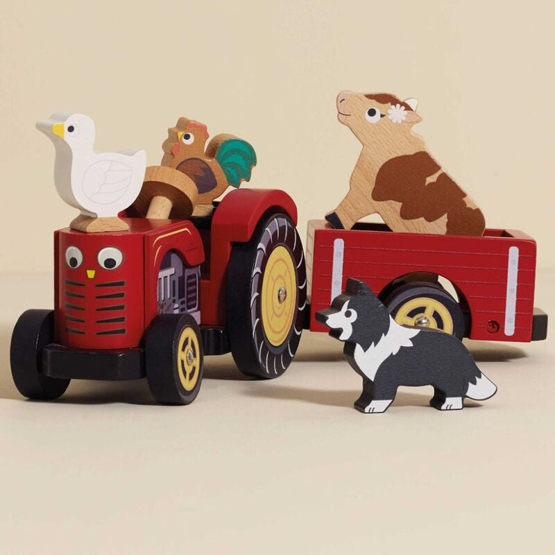 Le Toy Van - Farmyard Tractor & Trailer
