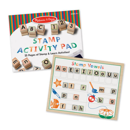 Melissa & Doug - Deluxe Wooden ABC-123 Stamp Set