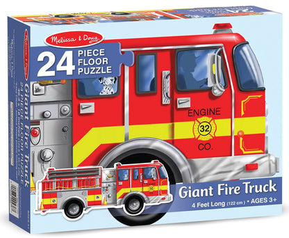 Melissa & Doug- Giant Fire Truck Floor Puzzle 24pc