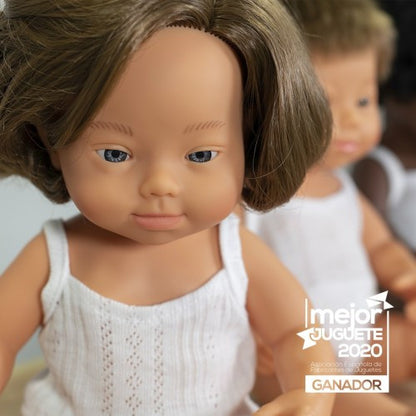 Miniland Doll 38cm - Caucasian Girl with Down Syndrome Baby Doll