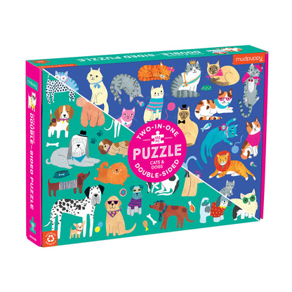 Mudpuppy - 100pc Double-Sided Puzzle - Cats & Dogs