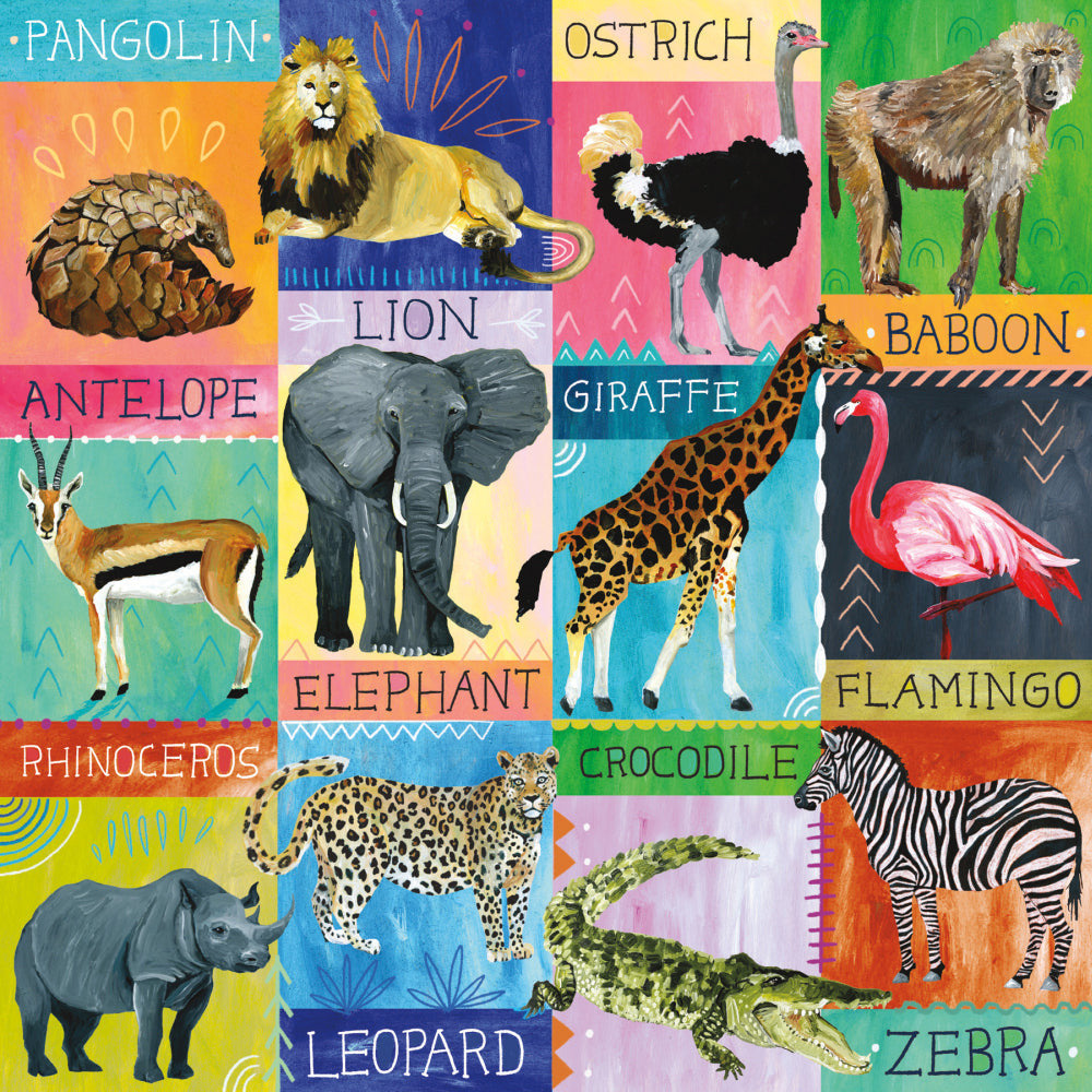Mudpuppy 500pc - Painted Safari Puzzle