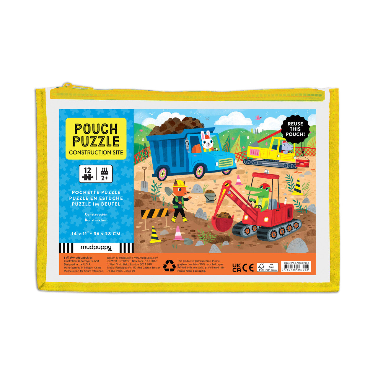 Mudpuppy - 12pc Puzzle - Construction Site