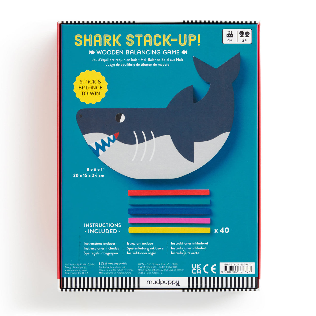 Mudpuppy - Shark Stack-Up! Balancing Game