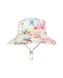 Minihaha - Milana Yellow Swim Hat with Quick Release Neck Tie