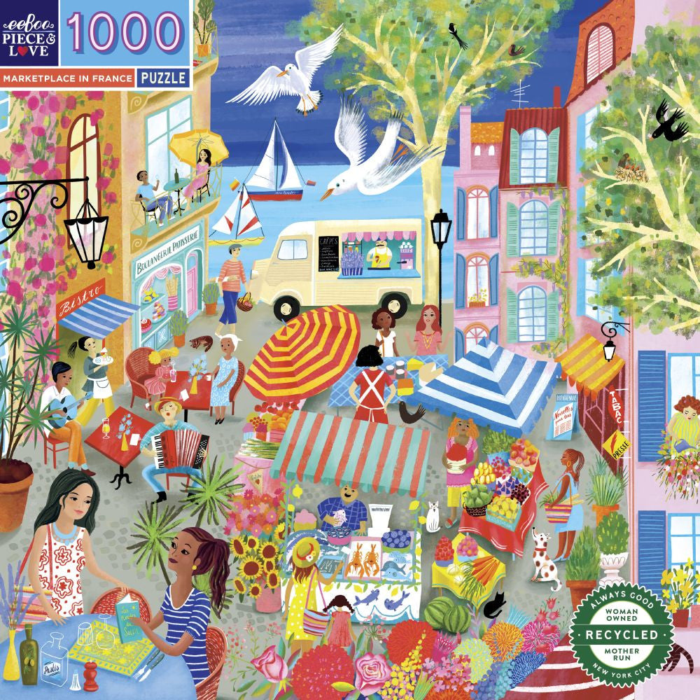 eeBoo 1000pc - Marketplace in France Puzzle