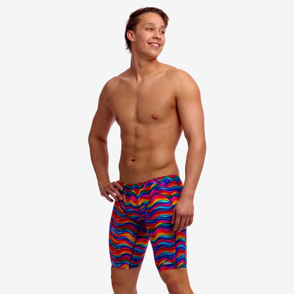 Funky Trunks Men's You Blued Training Jammers with chlorine-resistant ECO C-INFINITY fabric