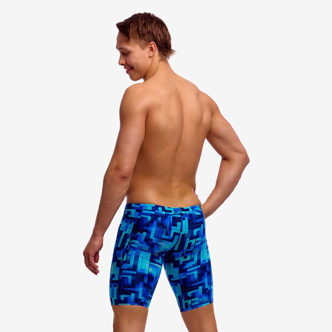 Funky Trunks Men's You Blued Training Jammers with chlorine-resistant ECO C-INFINITY fabric