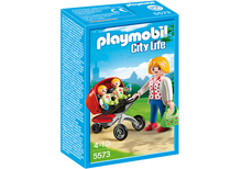 Playmobil City Life Mother with Twin Stroller
