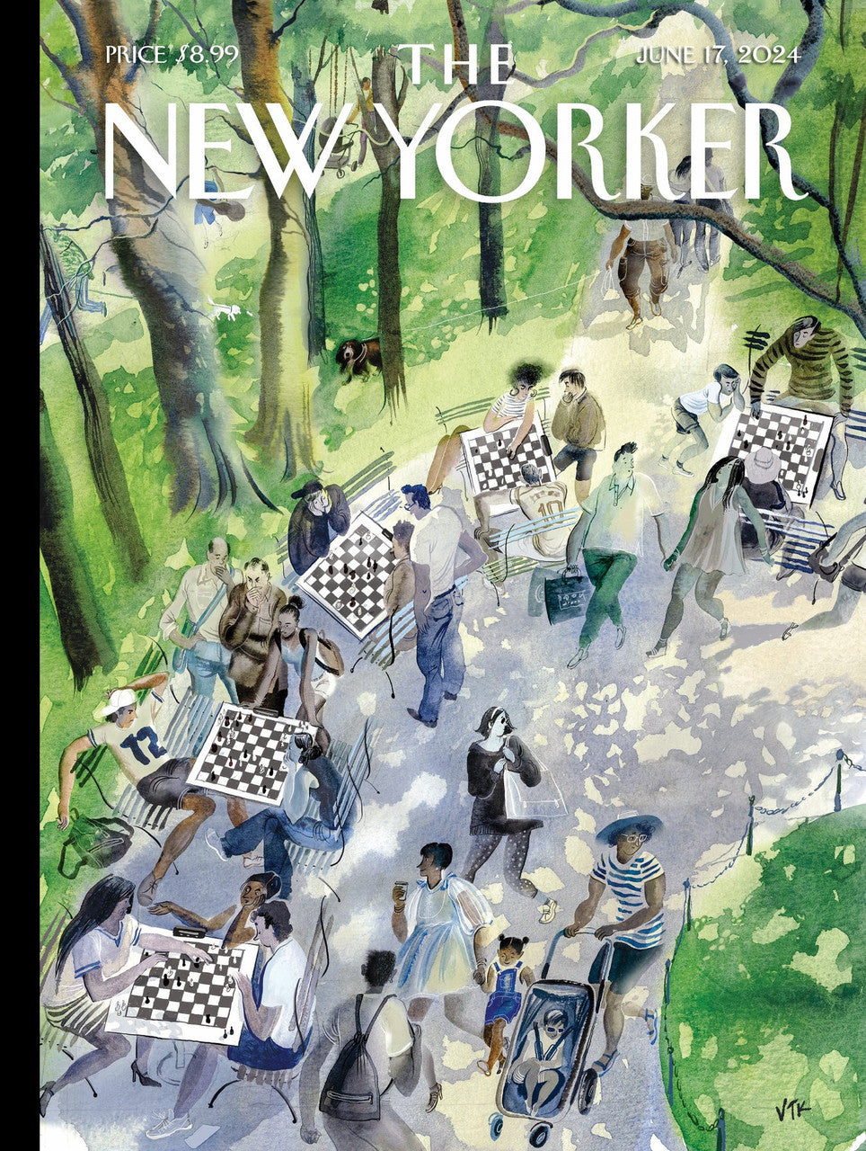 New York Puzzle Company 1000pc - Pawns in Park Puzzle