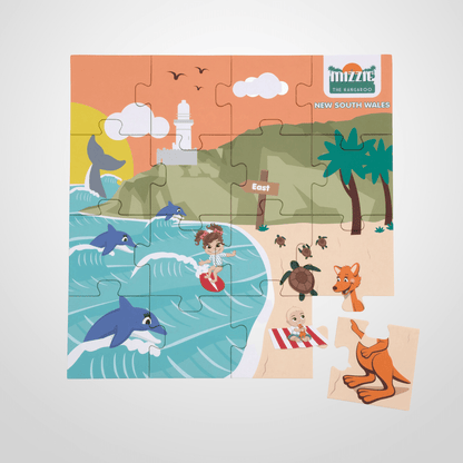 Mizzie the Kangaroo Collectible Puzzles - Hopping Around New South Wales