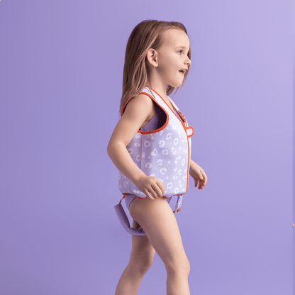 Swim Essentials - Kid's Swim Vest - Lila Leopard 3-6yrs