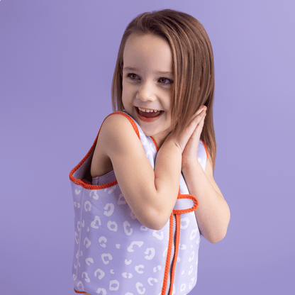 Swim Essentials - Kid's Swim Vest - Lila Leopard 3-6yrs