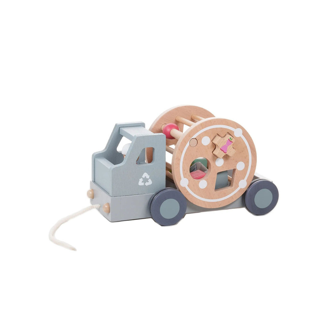 EverEarth - Pull Along Recycling Truck - Pastel