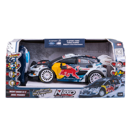 NIKKO RC 1:18 M-Sport Ford Puma Hybrid rally remote control car with LED race lights