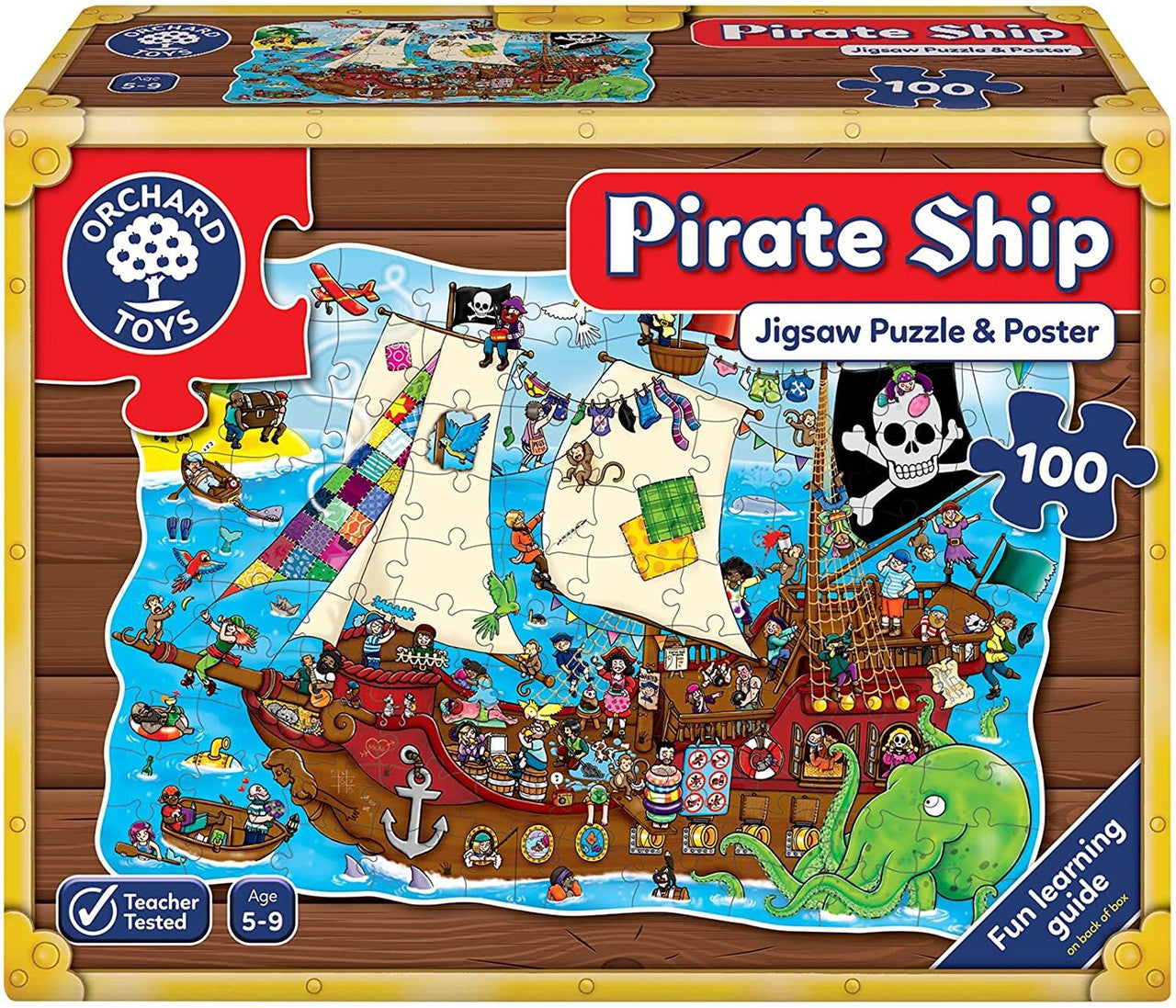 Orchard Toys - Pirate Ship Shaped Jigsaw Puzzle 100pc