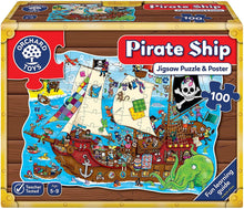 Orchard Toys - Pirate Ship Shaped Jigsaw Puzzle 100pc