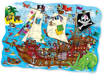 Orchard Toys - Pirate Ship Shaped Jigsaw Puzzle 100pc
