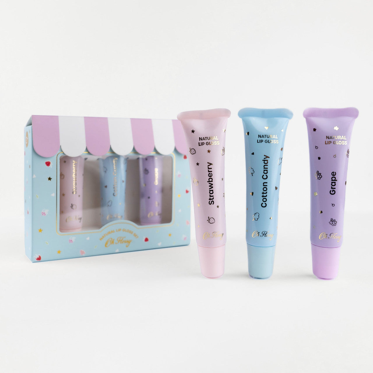 Oh Flossy - Natural Lip Gloss Set - 3 pack