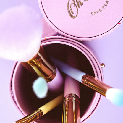 Oh Flossy - 5 piece Rainbow Makeup Brush Set