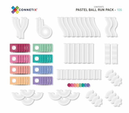 Connetix - Pastel Ball Run Pack 106pc