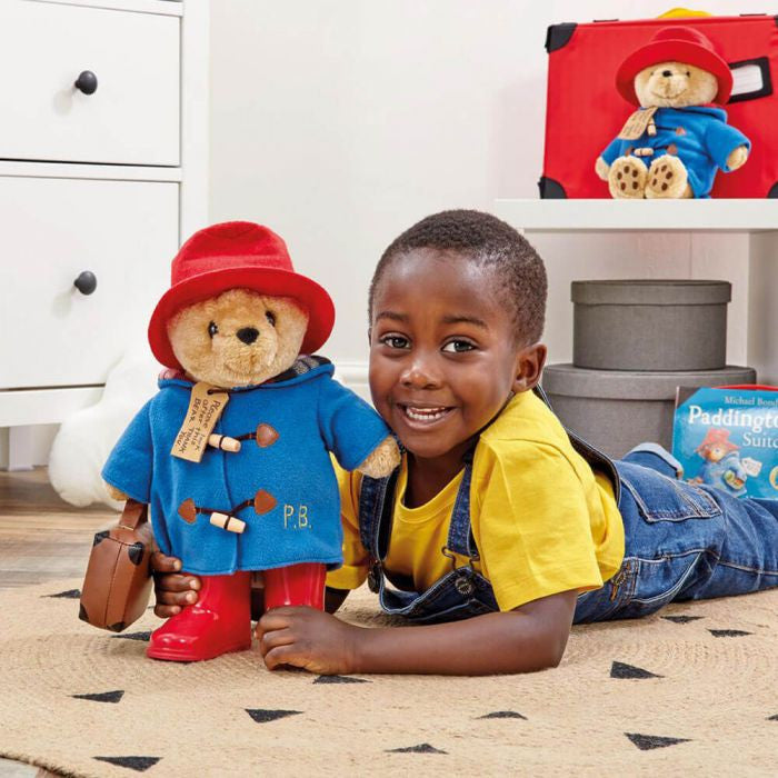 Paddington Bear with Boots, Embroidered Jacket & Suitcase 34cm