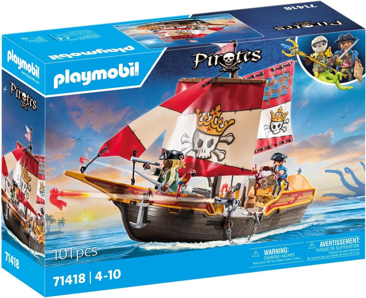 Playmobil Pirates - Small Pirate Ship 71418