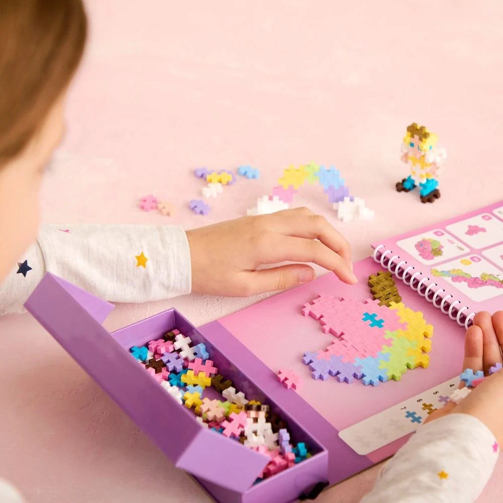 Plus-Plus Activity Pad Puzzle by Number Fairy Tale Unicorns 125 Pieces PP3990