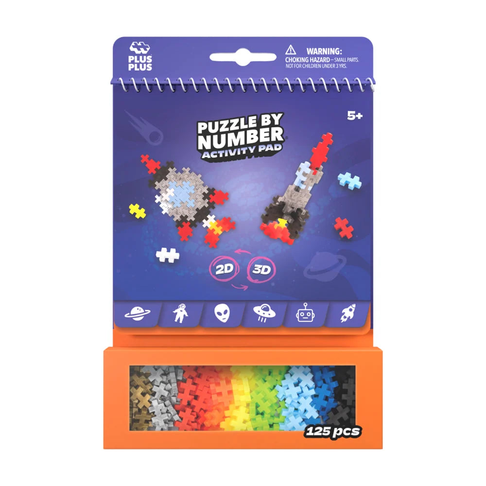 Plus-Plus Activity Pad Puzzle by Number Space 125 Pieces PP3989