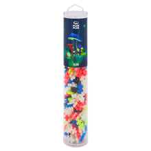 Plus-Plus Glow in the Dark Mix 240 piece tube standing upright on a white background