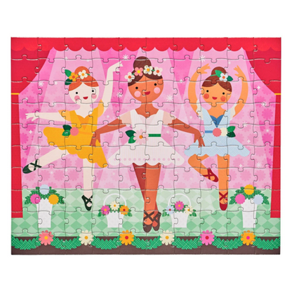 Petit Collage - Ballerina 2-sided Puzzle 49pc